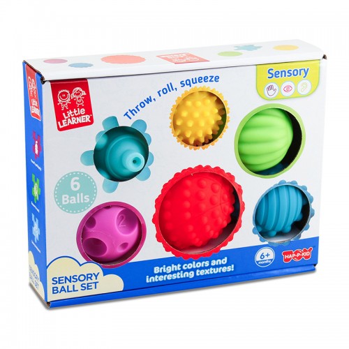 Hap-P-Kid Little Learner Textured Sensory Soft Ball Set - 6pcs| 6 months+